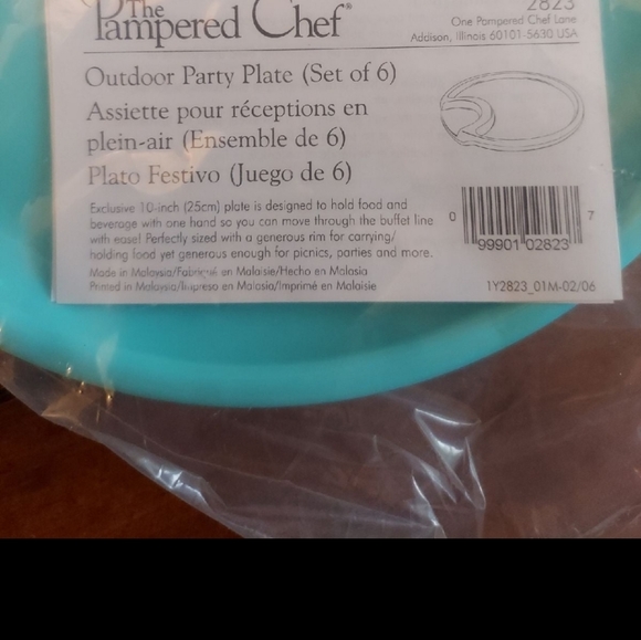 NEW | THE PAMPERED CHEF | PARTY PLATES | SET OF 6 - Picture 4 of 4